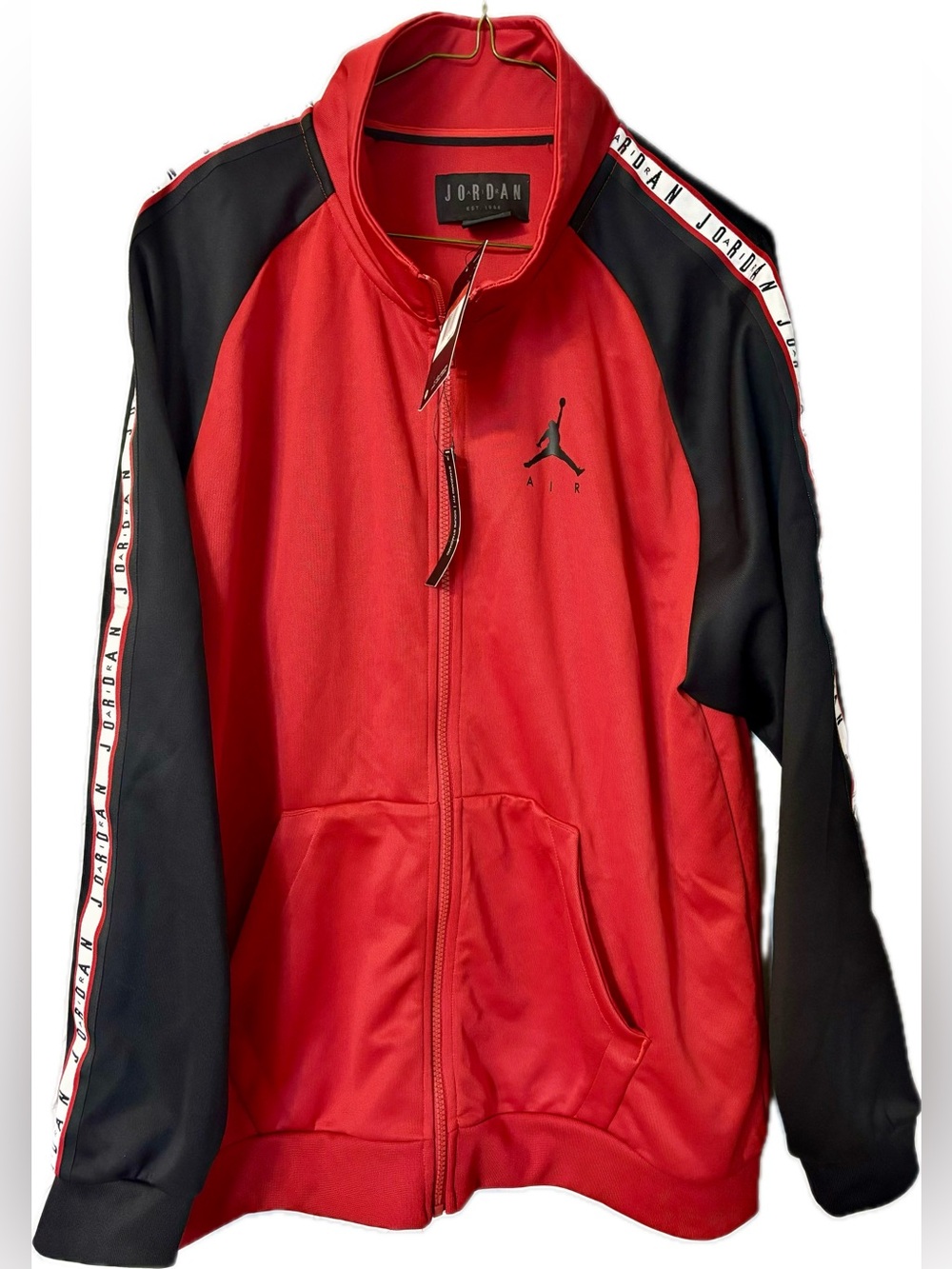 Air Jordan Men’s Full Zip Track Jacket - L - Red & Black
